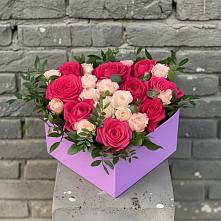 Цветочная композиция из Розы в коробке в Вознесенском