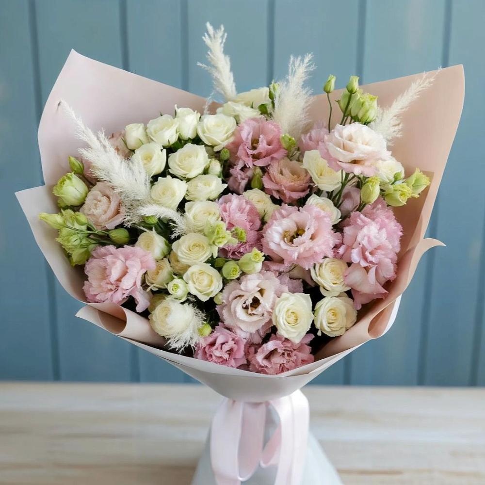 Букет цветов из: Альстромерии и Розы в Вознесенском