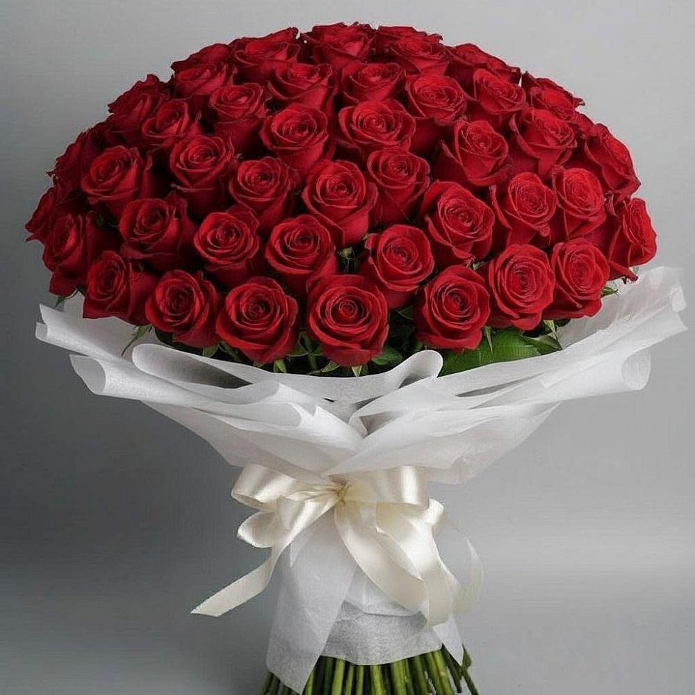 Букет 101 Красная роза Блэк Мэджик в Вознесенском