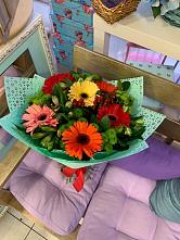 Букет цветов из:  Герберы, Хризантемы и Альстромерии #REPLACE_PRED# Вознесенском
