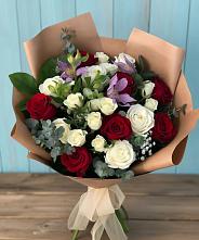 Букет цветов из:  Розы и Альстромерии в Вознесенском