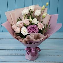 Букет цветов из:  Розы и Лизиантусы #REPLACE_PRED# Вознесенском