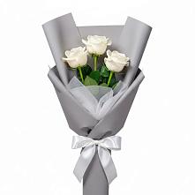 Букет 3 белые розы #REPLACE_PRED# Вознесенском