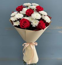Букет цветов из:  Розы и Хризантемы в Вознесенском