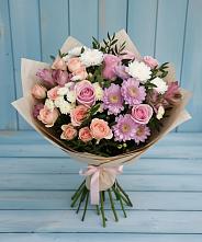 Букет цветов из:  Хризантемы, Розы и Альстромерии #REPLACE_PRED# Вознесенском