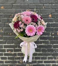 Букет цветов из:  Герберы и Хризантемы в Вознесенском
