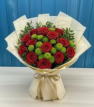 Букет цветов из:  Розы и Хризантемы в Вознесенском