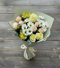 Букет цветов из:  Альстромерии, Розы и Хризантемы #REPLACE_PRED# Вознесенском