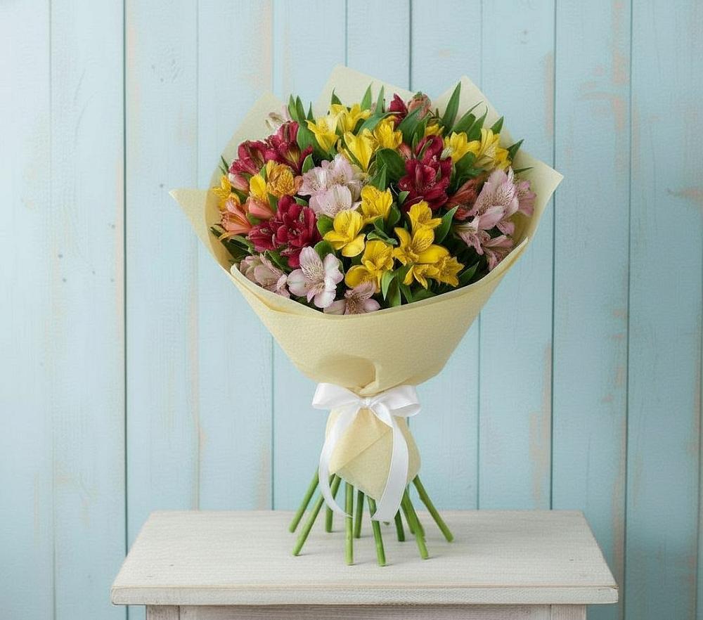 Букет цветов из: Альстромерии в Вознесенском