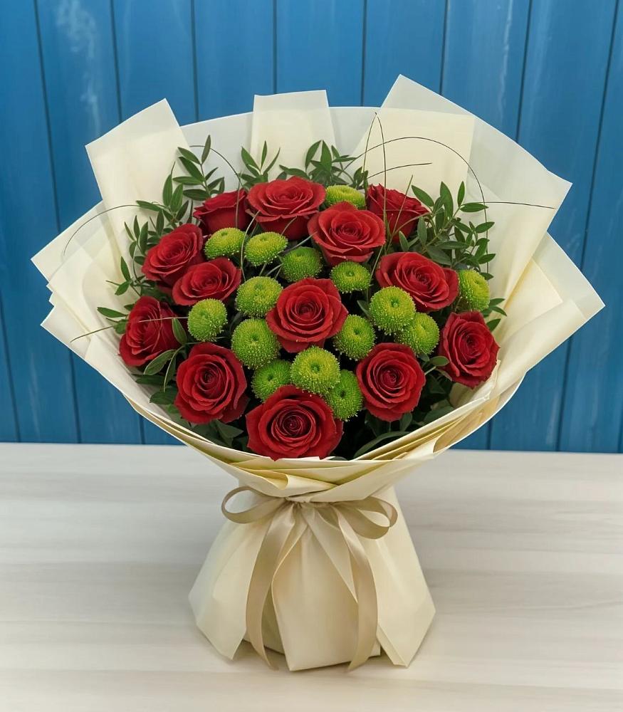 Букет цветов из: Розы и Хризантемы в Вознесенском