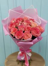 Букет 15 Розовых роз Равель в Вознесенском