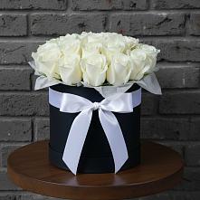 Цветочная композиция из Розы в шляпной коробке в Вознесенском